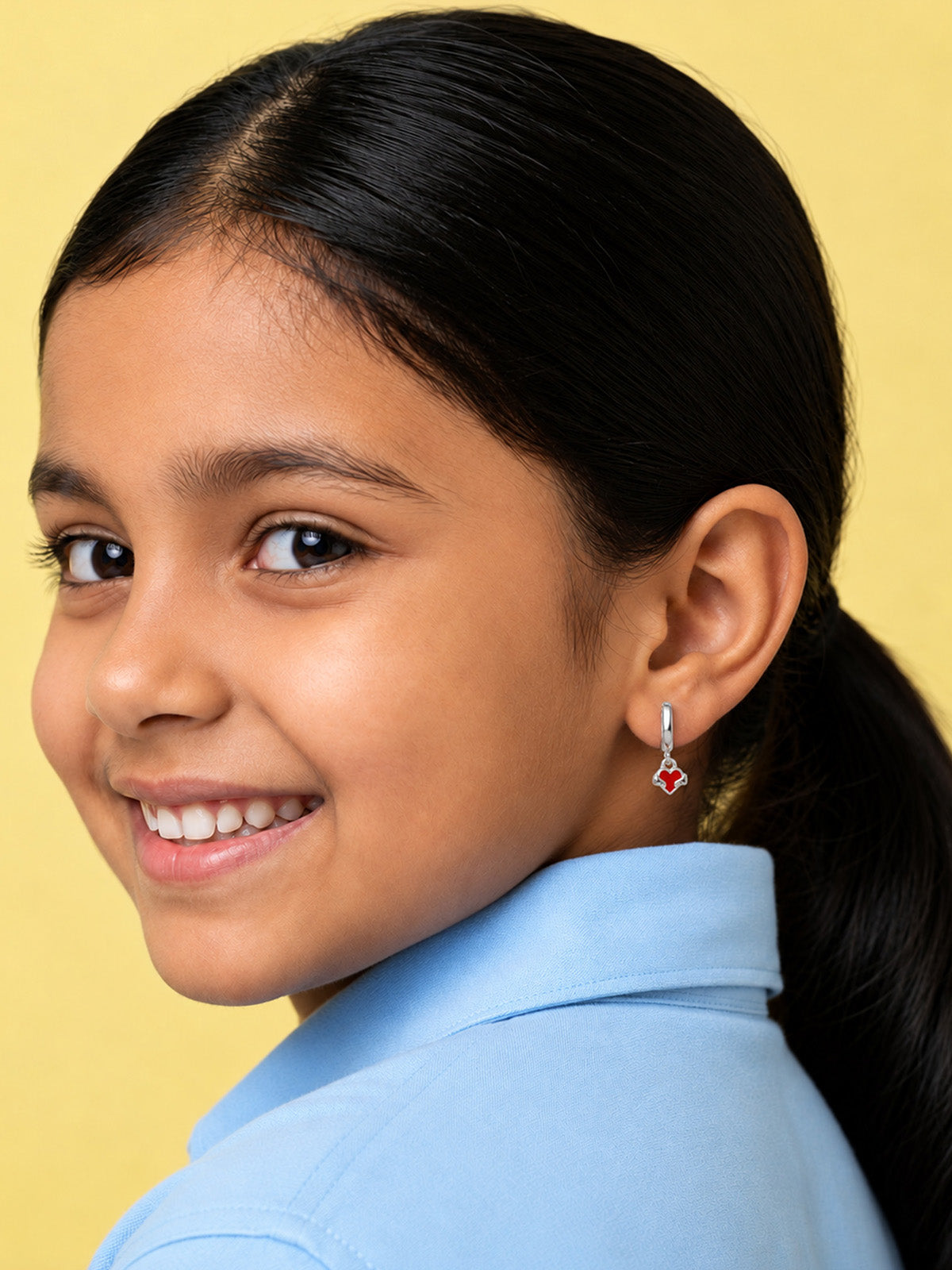 Winged Heart Huggie Earrings
