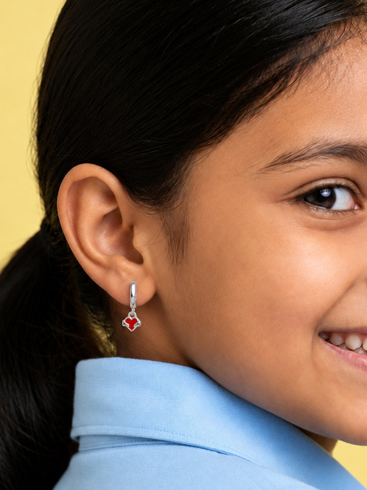 Winged Heart Huggie Earrings