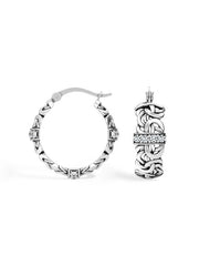 Antique CZ Round Click-Top Hoops