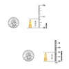 925 Sterling Silver 14K Gold-Plated Filigree Round Star-Cut Hoop Earrings for Women Teen