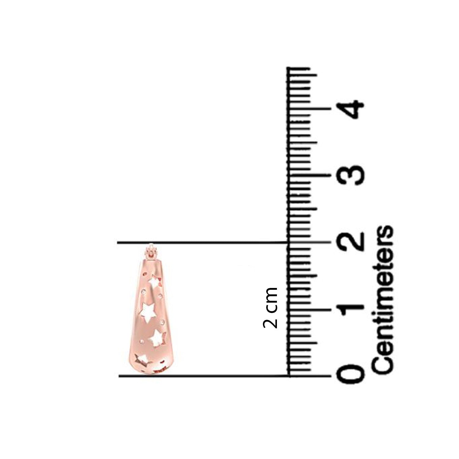 925 Sterling Silver 14K Rose-Gold Plated Filigree Star-Cut Hoop Earrings for Women Teen