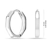 925 Sterling Silver Heptagon Design Light-Weight Hoop Earrings for Women and Girls