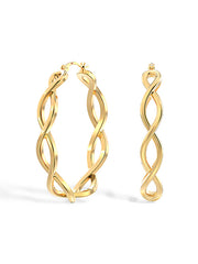 Twisted Celtic Knot Click-Top Hoops