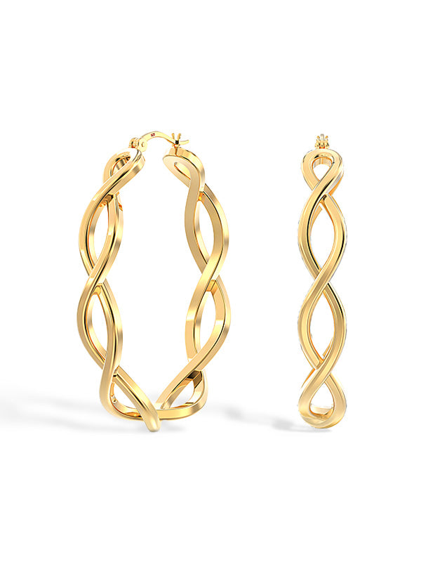 Twisted Celtic Knot Click-Top Hoops