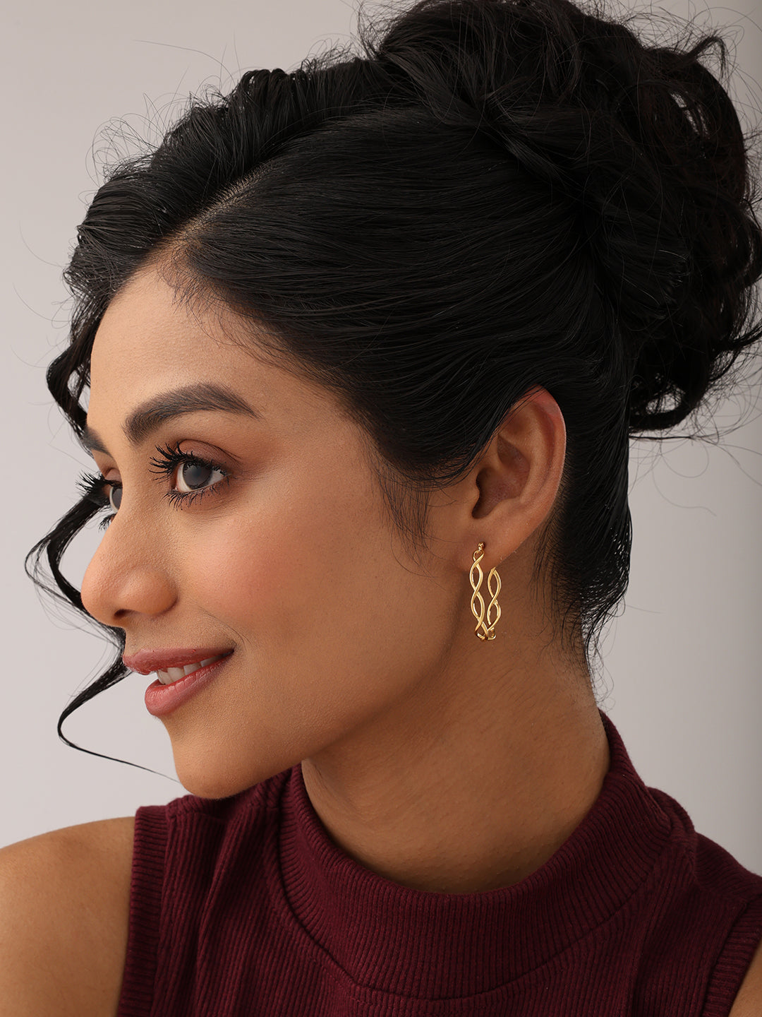 Twisted Celtic Knot Click-Top Hoops