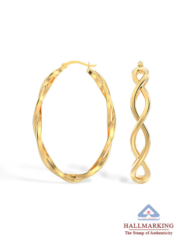 Twisted Celtic Knot Click-Top Hoops