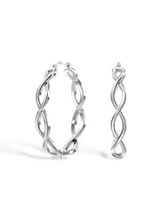 Twisted Celtic Knot Click-Top Hoops
