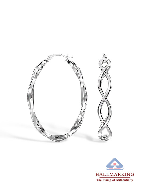 Twisted Celtic Knot Click-Top Hoops