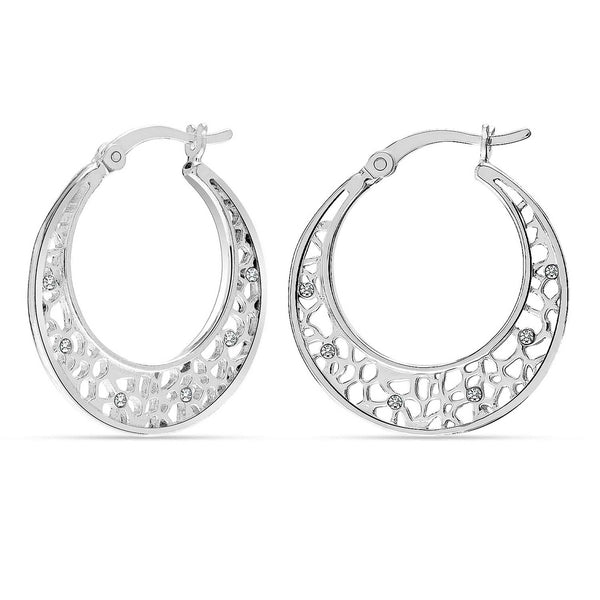 925 Sterling Silver Cubic Zirconia Small Micro Pave Mesh Filigree Handmade Round Basket Weaven Hoop Earrings for Women Teen