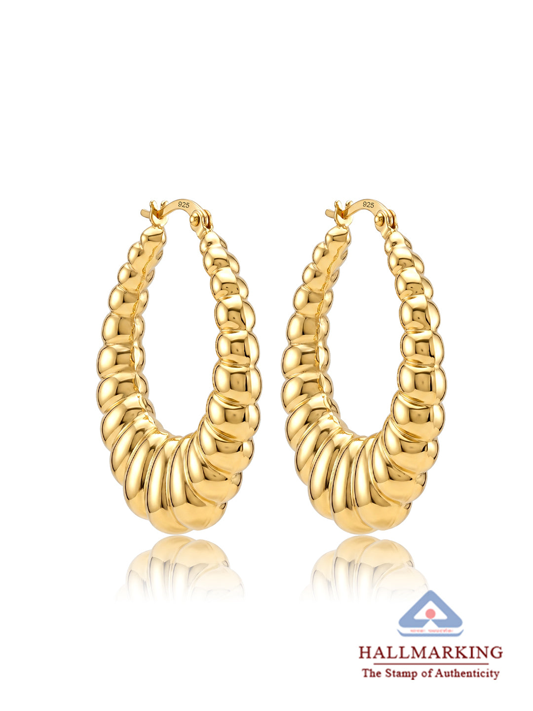 14K Gold Plated BellaShrimp Hoop Earrings