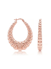 925 Sterling Silver Jewellery | 14K Rose-Gold Plated BellaShrimp Hoop Earrings | acpl-ecom.myshopify.com