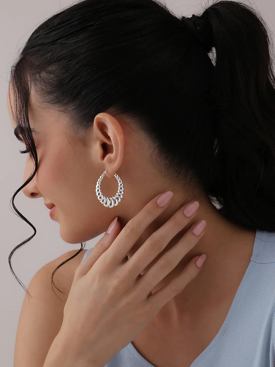 Oval Shrimp Click-Top Hoops