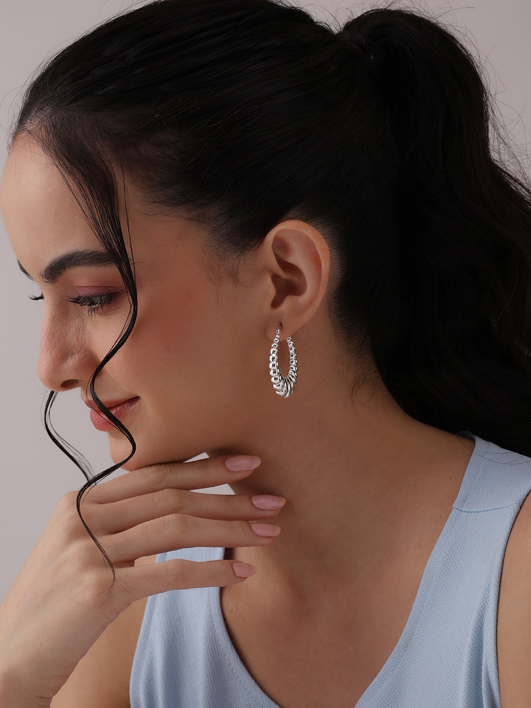Oval Shrimp Click-Top Hoops