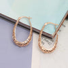 925 Sterling Silver Oval Filigree Click-Top Hoop Earrings for Women