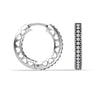 925 Sterling Silver Rhodium Plated CZ Round Huggie Hoop Earrings for Women Teen