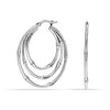 925 Sterling Silver Antique Orbital Bamboo Hoop Earrings for Women Teen