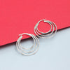 925 Sterling Silver Antique Orbital Bamboo Hoop Earrings for Women Teen