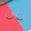 925 Sterling Silver Small Round Antique Balinese Endless Hoop Earrings for Women Teen