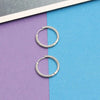 925 Sterling Silver Antique Texture Charms Huggie Hoop Earring for Women Teen 25MM