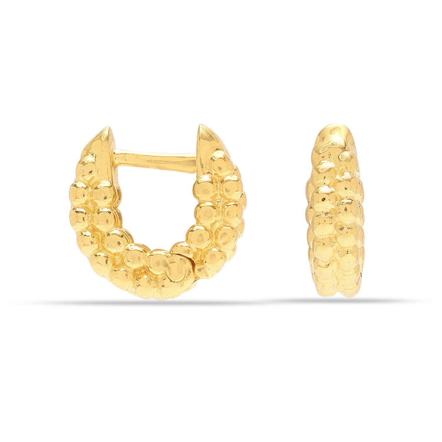 Gold Huggie Hoop Earrings