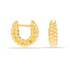925 Sterling Silver 18K Gold-Plated Caviar Beaded Huggie Hoop Earrings for Women Teen