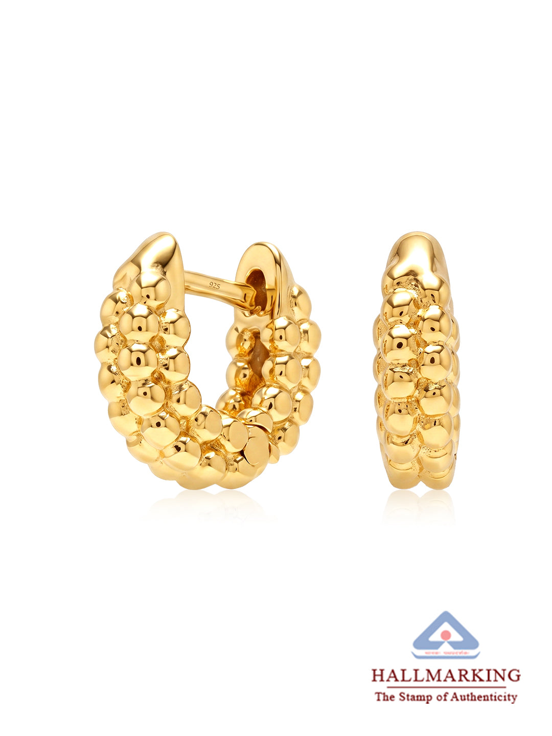 Gold Huggie Hoop Earrings