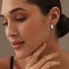 925 Sterling Silver Cubic Zirconia Small Round Pave Chunky Huggie Hoop Earrings for Women Teen