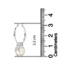 925 Sterling Silver Pearl Hoop Earrings for Women