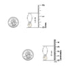 925 Sterling Silver Pearl Hoop Earrings for Women