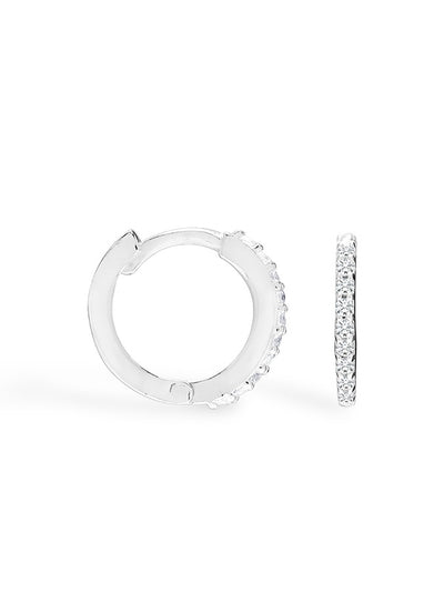CZ Mini Chunky Huggie Hoops for Women