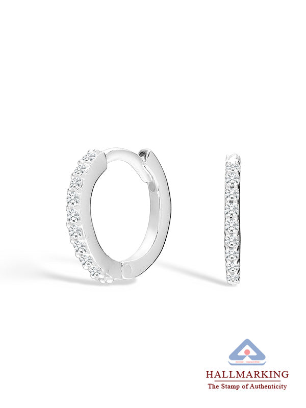 CZ Mini Chunky Huggie Hoops for Women