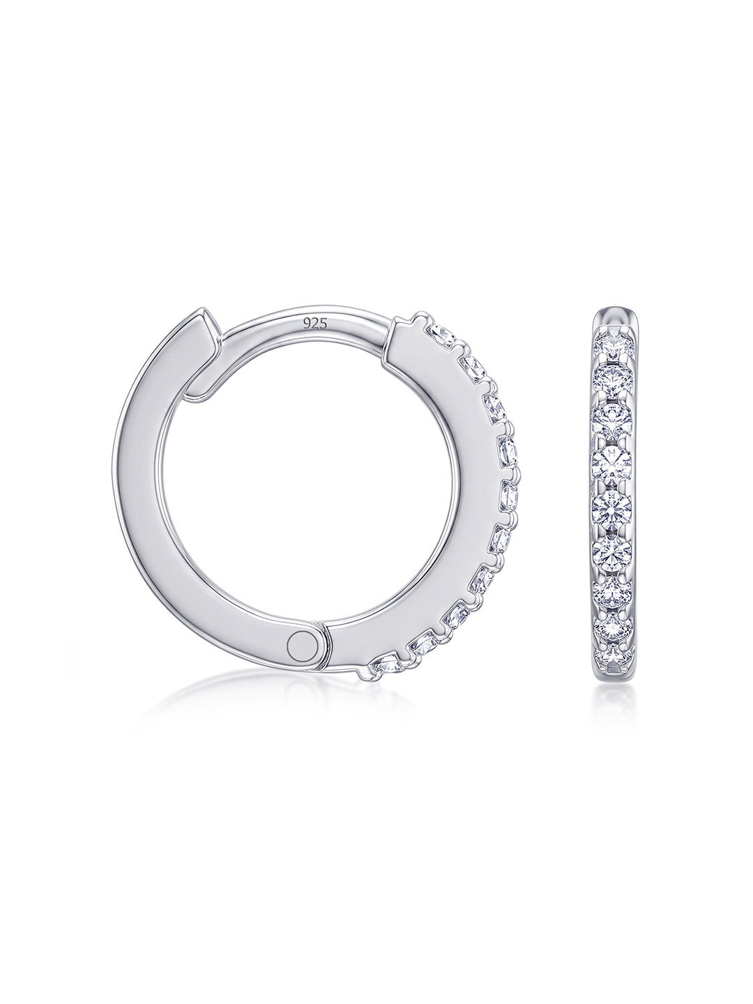 Aria CZ Mini Chunky Women's Huggie Earrings