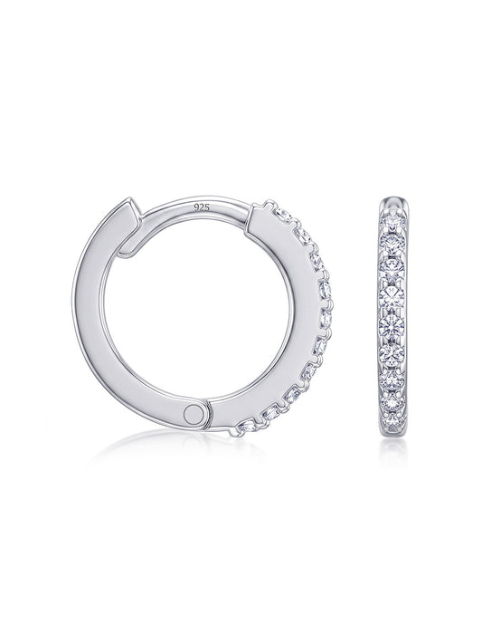 Aria CZ Mini Chunky Women's Huggie Earrings