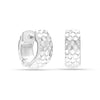 925 Sterling Silver Golf Ball Texture Huggie Hoop Earrings for Women Teen