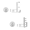 925 Sterling Silver Golf Ball Texture Huggie Hoop Earrings for Women Teen