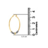 925 Sterling Silver 18K Gold-Plated Balinese Round Click-Top Hoop Earrings for Teen Women 35MM