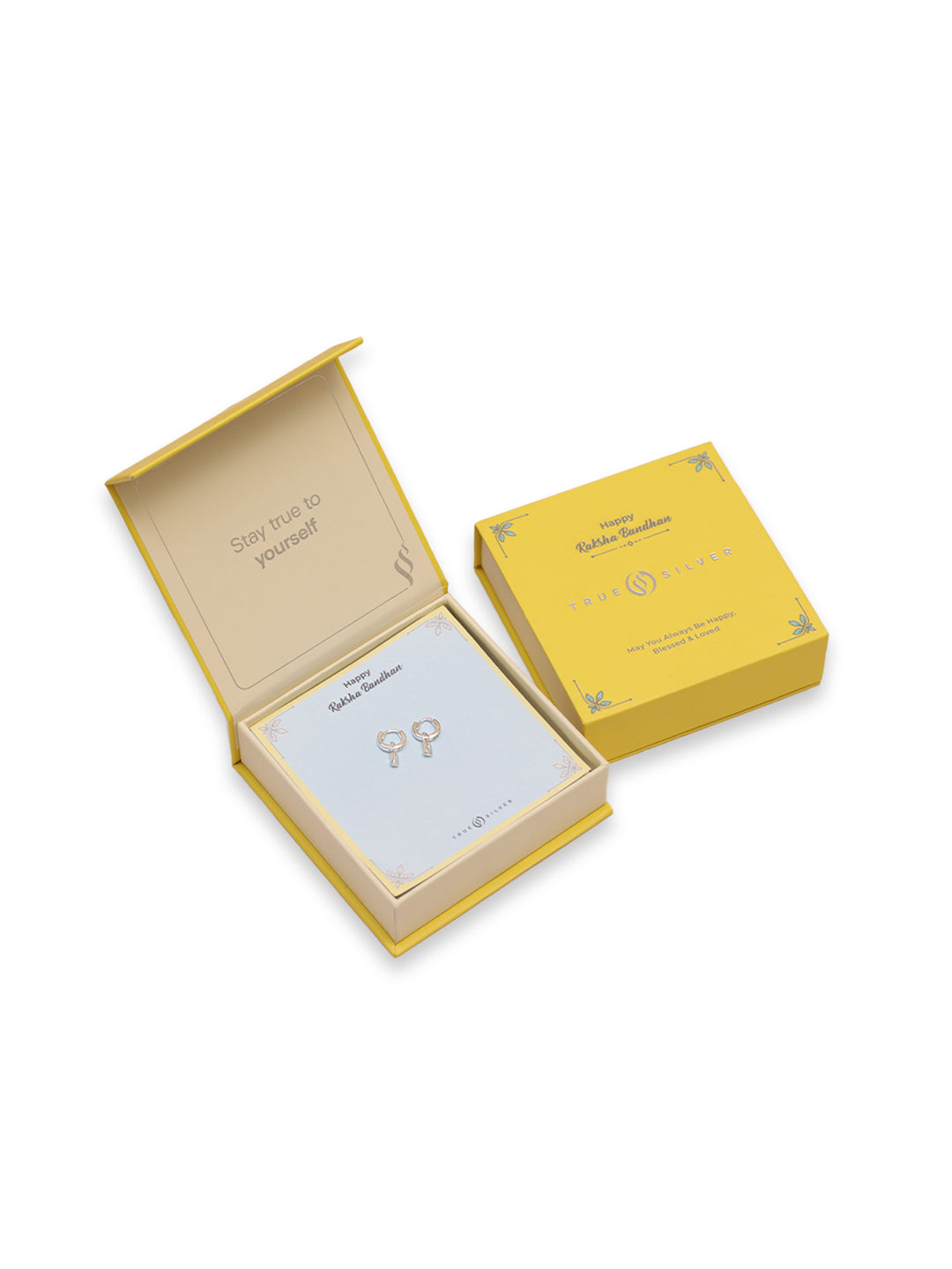 Crystal Baguette Charm Huggie Hoops