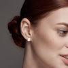 925 Sterling Silver Small Post Flat Huggie Hoop Earrings For Women