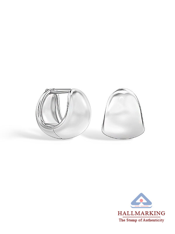 Flat Huggie Post Hoops