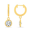 925 Sterling Silver 18K Gold-Plated Post Drop/Dangler Huggie Earrings for Women Teen