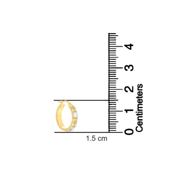 925 Sterling Silver Gold Plated Hypoallergenic Click-Top Hoops Earring for Girls Women