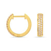 925 Sterling Silver 14K Gold Plated Hypoallergenic Cubic Zirconia Hoop Earrings for Girls