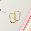 925 Sterling Silver Hypoallergenic U-Shape Hoop Earrings for Women