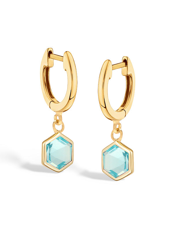 Gold Drop Huggie Hoops