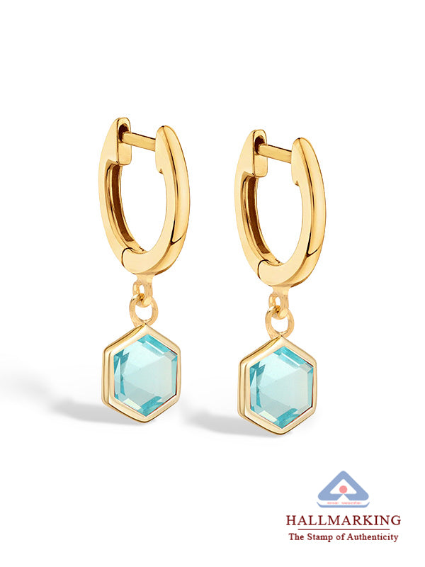 Gold Drop Huggie Hoops