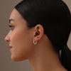 925 Sterling Silver Multi CZ Round Small Huggie Hoop Earrings for Women and Teen