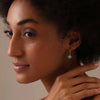 925 Sterling Silver Antique Zirconia Hanging Square Huggie Hoop Earrings for Women