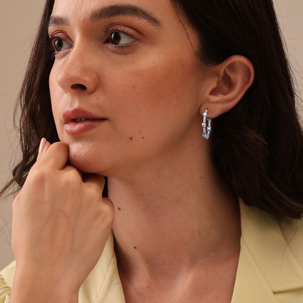 Buy Stylish Silver Hoop Earrings Online TrueSilver