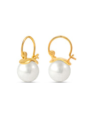 Gold Drop Hoop Earrings