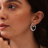 925 Sterling Silver Heart Shape Hoop Earrings for Women and Girls